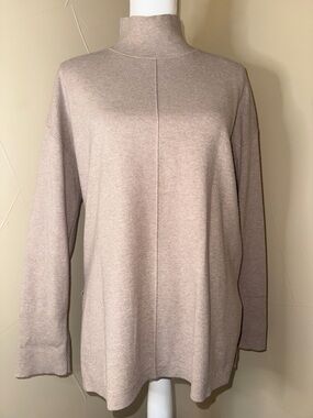 Banana Republic Beige Taupe Mock-Neck Pullover